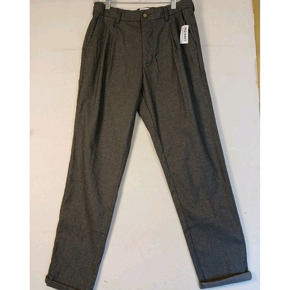 Old Navy Taper Pants Women's S Gray Pockets Comfort Waistband Taper Leg